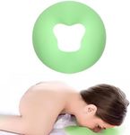 OULIGET Silicone Face Massage Pillow,SPA Beauty Face Relax Headrest,Salon Skin Care Soft Overlay Travel Head Support,Green