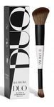 Lamora Liquid Blush + Concealer Foundation Dual-Ended Makeup Brush - Full Face Duo Angled Makeup Brush for Powder, Cream or Liquid Bronzer Blush Highlighter - Vegan, Cruelty-Free, Synthetic Bristles