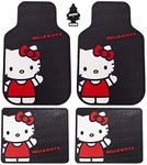 Plasticolor Hello Kitty Core Design Sanrio Waving Front & Rear Car Truck SUV Seat Rubber Floor Mats Gift Bundle