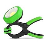 POWERFIREFLY 250 Lumens COB LED Clamp Work Light, Magnetic Light, Rotatable Grill Light, Can be Used with or Without Clamp, Perfect for BBQ, Jobsite, Workshop, Car Repairing and Home Using, Green