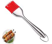 P-Plus International Silicone Basting Brush Set,Stainless Steel Basting Brush with Silicone Bristles for BBQ/Grilling/Pastry/Turkey Baster, Marinating Brush (Pack 1(9 inch) Red)