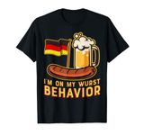 Wurst Behavior Funny German Oktoberfest Beer Gift T-Shirt T-Shirt