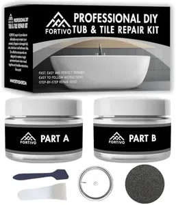 White Porcelain Repair Kit, Fiberglass Tub Repair for Sink, Shower, Countertop, and Tile - Acrylic Tub and Cracked Porcelain Sink Repair