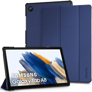 EasyAcc Cover Custodia Compatibile con Samsung Galaxy Tab A8 10.5 Pollici 2021/2022 SM-X200 SM-X205 Tablet, Ultra Sottile Smart Cover in Pelle, Blu navy
