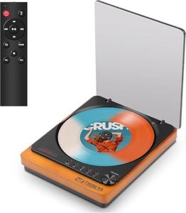 JA-310R Retro Wooden Compact CD Player with Bluetooth 5.2 Transmitter/Optical/USB/AUX, Lossless HiFi Audio Desktop CD Player with Remote Control for Home Audio System (No Built-in Speakers & Battery)