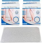 2X Anti Slip Loofah Shower Rug Bathroom Bath Mat Carpet Water Drains Non Slip