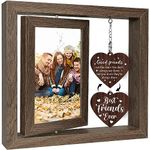 JCHCAMRY Best Friends Rotating Picture Frame Gifts,for Best Friend Long Distance Gifts Going Away Gifts for Friends Graduation Birthday Christmas Gift for Besties BFF,Picture Frame Fits 4x6 In Photo