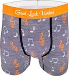 Good Luck Undies Men's Music Notes Boxer Brief Underwear, Medium