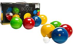 Franklin Sports 90mm Bocce Ball Set — 8 Wooden Bocce Balls and 1 Pallino — Beach, Backyard Lawn or Outdoor Party Game - Made in Italy