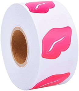 Sunmns Lip Stickers, Perforated Self Adhesive Kisses Sticker, 1 Rolls, 500 Pieces, Rose