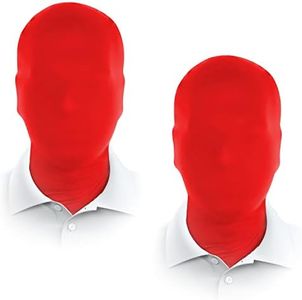 JEGERMIG 2 Pieces Black Full Face Mask Halloween Spandex Adult Hood Faceless Morph Head Cloth