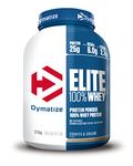 Dymatize Elite 100 Percent Whey Cookies and Cream 2170g - High Protein Low Sugar Powder + Whey Protein and BCAAs