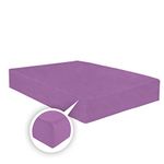 ARLINENS 4PC Flannelette Sheet Set 100% Brushed Cotton soft Warm Luxury Bed Sheet Set Includes Fitted Sheet, Flat Sheet and 2x Matching Pillowcases - in 7 Colours Choice (Double, Lilac)