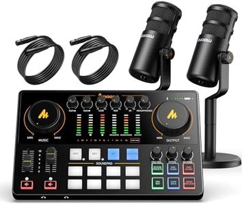 MAONO Podcast Equipment Bundle for 2: Audio Interface Mixer with 2 XLR Dynamic Mic Noise Reduction Podcast Streaming MaonoCaster E2 Gen2C