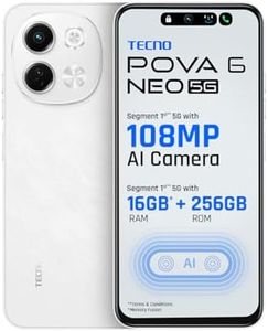 Tecno POVA 6 NEO 5G (Aurora Cloud, 8GB+256GB) | Advanced AI Features | 108MP Ultra Clear AI Camera | D6300 Powerful Processor | 5 Year Lag Free Fluency | 5000 mAh Battery | in Built Infrared and NFC