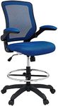 Modway Veer Mesh Drafting Stool in Blue