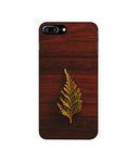 Amazon Brand - Solimo Designer Leaf on Wood 3D Printed Hard Back Case Mobile Cover for Apple iPhone 7 Plus