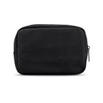 ERCENTURY Universal Electronics/Accessories Soft Carrying Case Bag, Durable & Light-weight,Suitable for Out-going, Business, Travel and Cosmetics Kit (Black-Small)