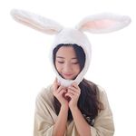 TheStriven Funny Plush Animal Ear Hat Funny Plush Bunny Ears Hood Hat Rabbit Ear Cap Headwear Cartoon Animal Hat Headband Headgear Headdress Rabbit Eastern Cosplay Costume Headwear Props