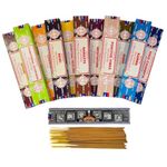 Satya Incense Set 12 x 15gram Includes: Nag, Super Hit, Oodh, Positive Vibes, Namaste, Champa, Opium, Reiki, Spiritual Healing, Karma, Traditional Ayurveda and Meditation, Wood, Multi, Packs