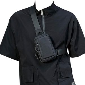 Small Crossbody Sling Bag for Men & Women - Travel Daypack Shoulder Bag for Outdoor Hiking, Ski, Workout, Running, Black