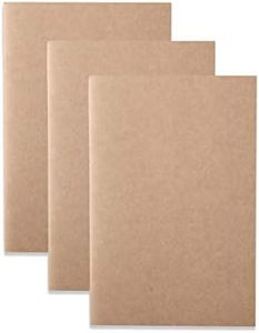 A5 Lined Notebook, Collasaro Travelers Notebook Inserts Set of 3 Pack for Bullet Journal with Kraft Soft Cover (210 x 140 mm, College Ruled Refills)