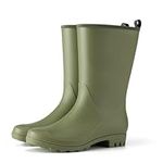 HISEA Mid-calf Rubber Rain Boots fo