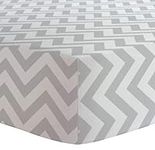 Kushies Baby Fitted Crib Sheet, Grey Chevron