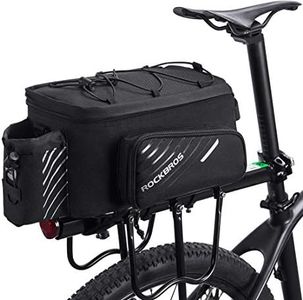 ROCK BROS Bike Trunk Bag Bicycle Rack Rear Carrier Bag Commuter Bike Luggage Bag Pannier with Rain Cover