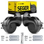 SEGER Trumpet Car Horn Set - High/Low Tone, 12 Volt, Universal Fit, 60B Series 12V Loud Horn with Brackets