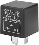 Honiwu LED Flasher Relay, 12V 3 Pin LED Indicator Relay, LED Electronic Flasher Unit, for Car Vehicle Motorcycle