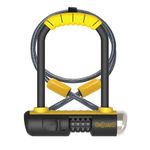 OnGuard Bulldog Combo DT-8012C Bike Lock, Combo Bike Locks, High Security & Reliable, Bicycle Lock With Rubber Coated Crossbar, Locks Shackle On Both Sides, Braided Steel Cycle Lock With Double Bolt