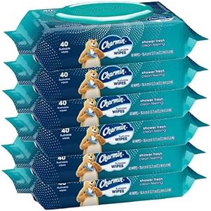 Charmin Freshmates Flushable Wipes with Refillable Tub (Pack of 6)