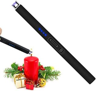 Electric Candle Lighter Rechargeable Lighters - USB Rechargeable Plasma Arc Lighters for Candle (Black)
