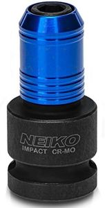 Neiko 30275A 1/2" Drive to 1/4" Hex Shank Converter | Quick Release Chuck For Impact and Ratchet Wrenches