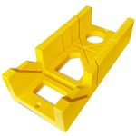 Hanpex 12 Inch Heavy Duty Mitre Box Cuts Both 45 Degree and 90 Degree Miter Angles for Accurate Cutting, Impact-Resistant ABS Plastic Miter Box for DIYer, Woodworker, Woodcarver, Carpenter, Yellow