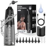 Ear Wax Removal, Electric Ear Irrigation Flushing System - Water Powered Ear Cleaners with DIY Pressure, Safe & Effective Earwax Removal Kit - Waterproof USB Rechargeable - Gift for Him Father