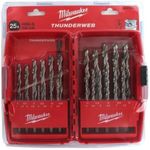 Milwaukee 4932352376 Set of Drill Bits Hss-G Thunderweb-25Pc