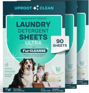 Uproot Clean Pet Laundry Detergent Sheets Ultra, Unscented, Up to 180 Loads