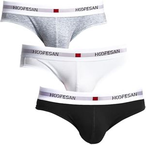 Mens Underwear Briefs Pack Cotton Wide Waistband Summer Breathable Underpant Multipack, White/Light Gray/Black, XX-Large