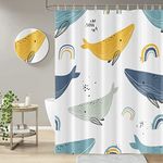 Cartoon Fishes Shower Curtain, Uiio