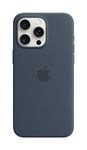 Apple iPhone 15 Pro Max Silicone Case with MagSafe - Storm Blue ​​​​​​​