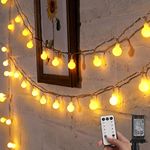 33 FT 100 LED Globe Ball String Lights, Fairy String Lights Plug in, 8 Modes with Remote, Decor for Indoor Outdoor Party Wedding Christmas Tree Garden, Warm White