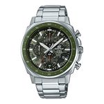 Casio Edifice EFV-600D-3CVUDF Green Analog Dial Silver Stainless Steel Band Men's Watch Chronograph 100M Water Resistant ED573