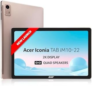 Acer Iconia Tab iM10-22 | 10.36" 2K IPS Display, Quad Speakers, 8GB RAM + 256GB Storage, 16MP Rear + 8MP Front Camera, Fingerprint Reader, Wi-Fi + 4G LTE(Calling), Android 14, Slim Metal Body, Gold