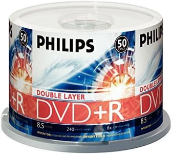 Philips DR8S8B50F/17 50 Pack 8X DVD+R DL Spindle