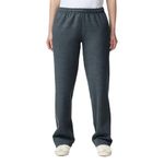 Gildan Adult Fleece Open Bottom Sweatpants with Pockets, Style G18300, Dark Heather, Medium