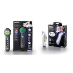 Braun No touch + touch forehead thermometer with Age Precision Technology & Healthcare ThermoScan 7 Ear thermometer with Age Precision (accurate, convenient, temperature screening)