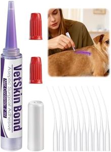 Ceoighe 1 Pack 2ml Veterinary Surgical Skin Glue with 10 Applicators, Strong Surgical Adhesive, Blue-Tinted Fast-Acting Tissue Wound Glue, Up to 20 Applications, Ideal for Dogs & Cats Essential Care