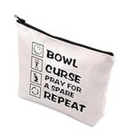 Bowling Makeup Bag Bowling Ball Lover Gift Bowling Team Coach Thank You Gift Bowling Player Birthday Gift Bowler Gift Bowling Mom Gift (Bowl RepeatCA)